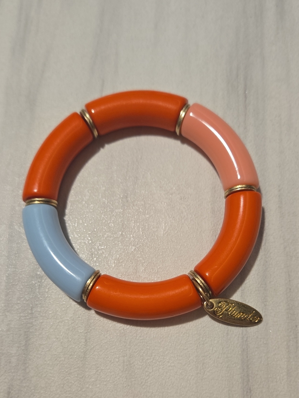 Orange, Pink & Light Blue Bracelet